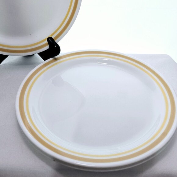 Corelle Almond Appetizer Salad Plates 8" set-4 Corning tan gold retro dishes - Picture 8 of 11